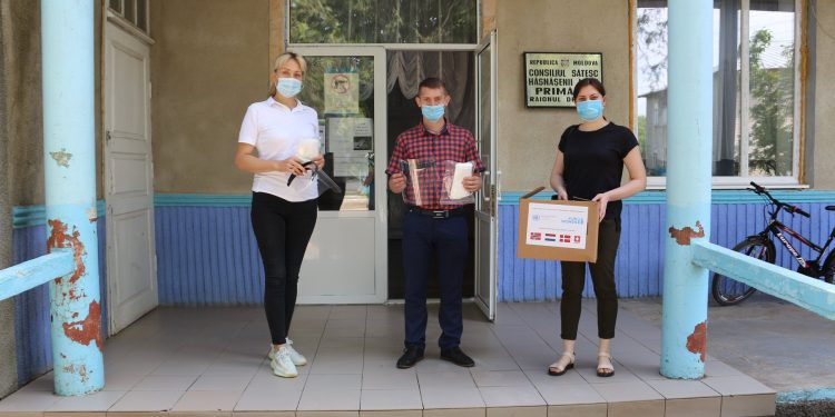 În perioada de pandemie UN Women Moldova prin intermediul A.O. Artemida susține echipele multidisciplinare din localitățile Baroncea,Dominteni, Petreni, Hăsnățenii Mari, Moara de Piatră cu echipament de protecție și dezinfectant.
