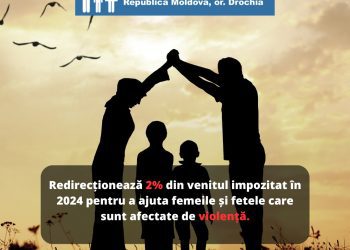 Redirecționează 2% și ajută femeile afectate de violență! 💙